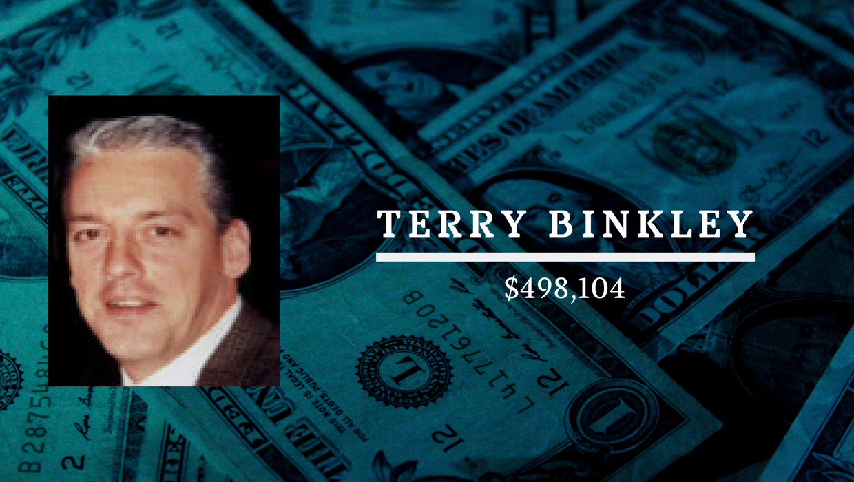 Terry Binkley: $498,104